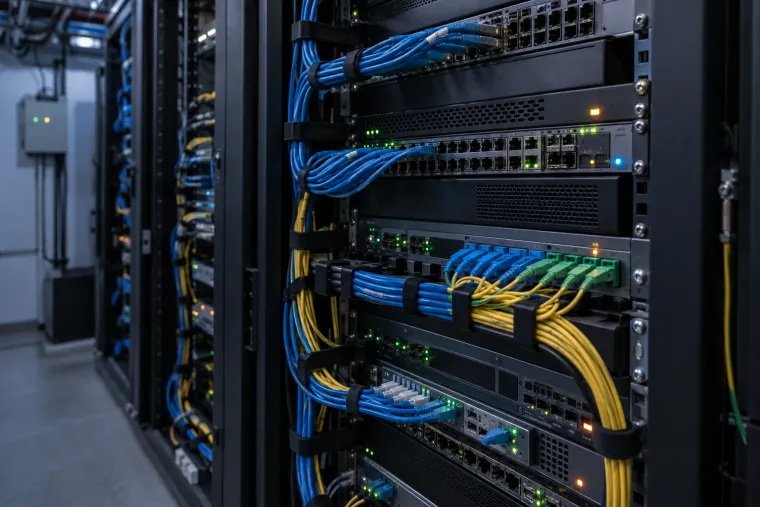 Rack de equipos de red de LocalNet en el datacenter