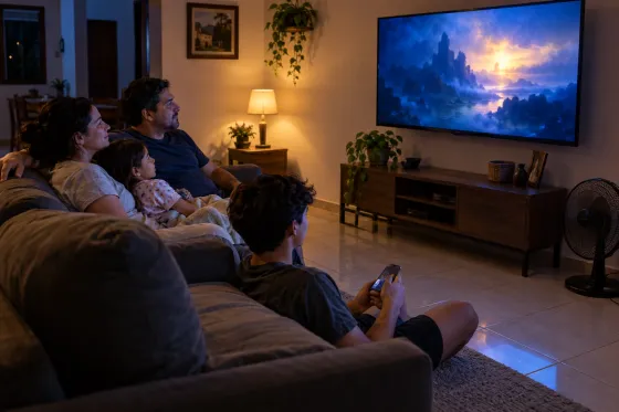 Toda la casa mirando series